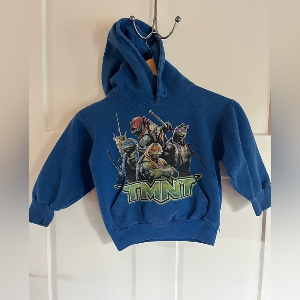 Vintage Surf Ave Teenage Mutant Ninja Turtles Blue Hoodie Size 5/6
